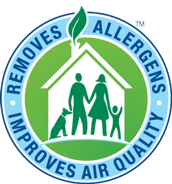 removes non-living allergens*, improves air quality