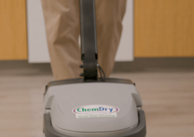 Commercial cleaning in progress