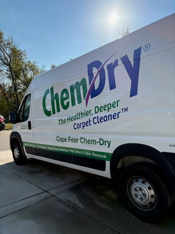 Chem-dry van at a job
