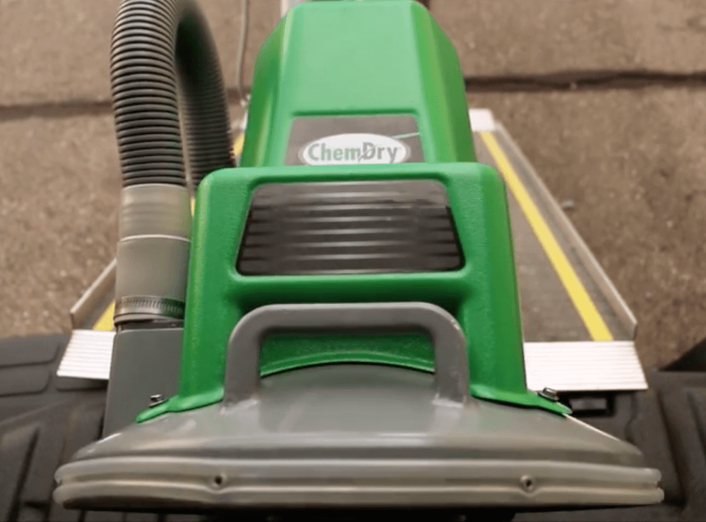 getting a carpet machine out of a van